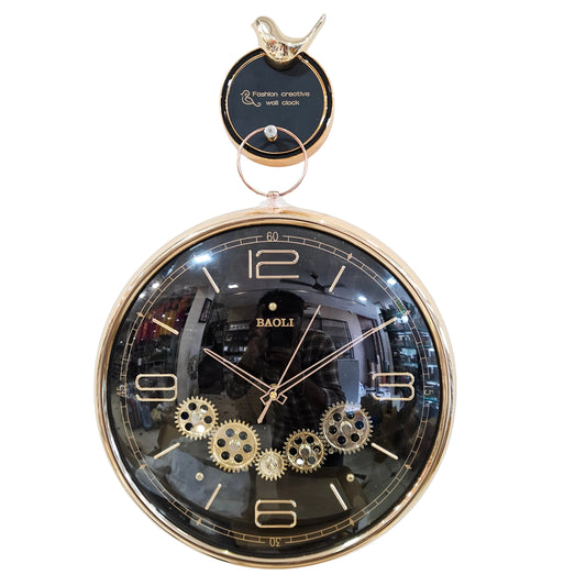 Morden Wall Clock for Living Room Decor, Modern Decorative Wall Clocks Battery Operated, Silent Non-Ticking Cute Quartz Clock for Kitchen Home Office
