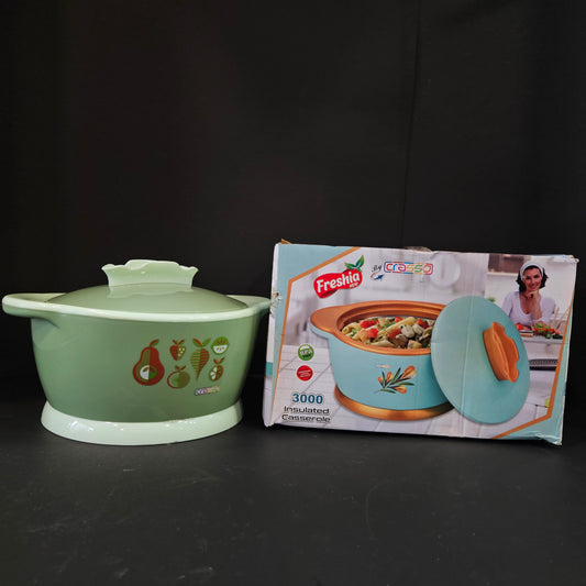 Freshia new crasso 2700ml Insulated casserole Bpa free big size hot pack