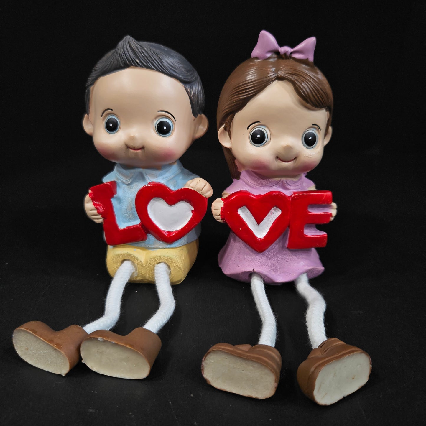 Cartoon Resin Outseam 2pieces set Hanging Feet Doll Home Wall Decoration
