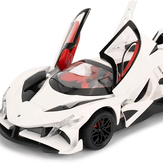 Apollo Project evo Alloy Model Car, Toy Car with Pull Back Function, Toy Car with Sound and Bright Lights, Suitable Collectible Model Toys, Gifts for Boys and Girls