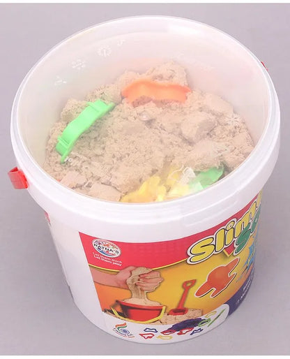 Ratna's Slime Sand Pink 500 GMS with Moulds for Kids Kinetic Sand Kit Soft Smooth Clay Dough Toy