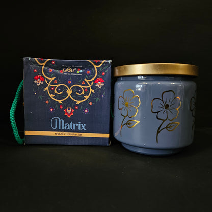 Eagle Matrix Exclusive jar with floweral design with Airtight Lid Storage jar