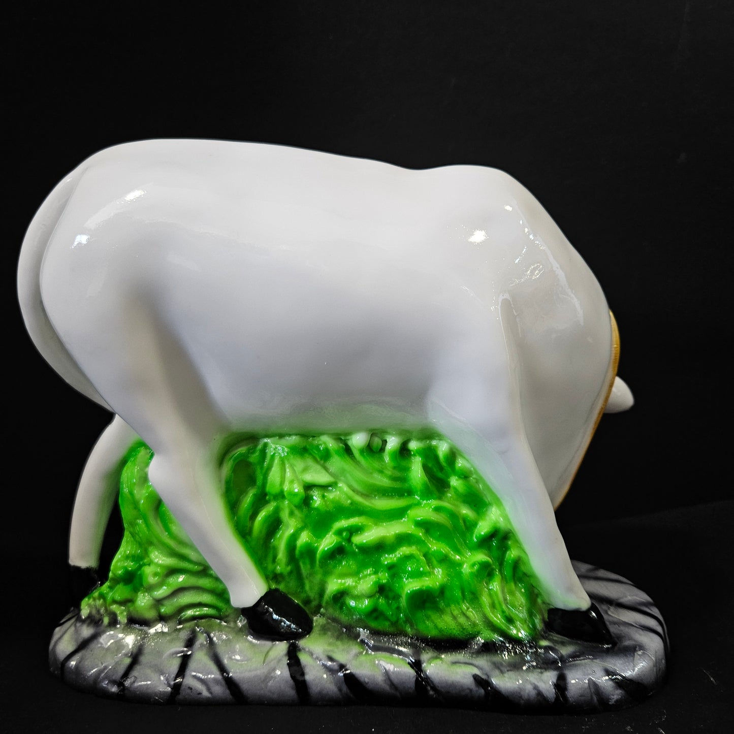 Cow With Calf Statue in Marble Dust, Holy Cow Idol, Showpiece for Home Decor, Handmade Divine Cow, Mother Cow with Baby Calf, kamdhenu
