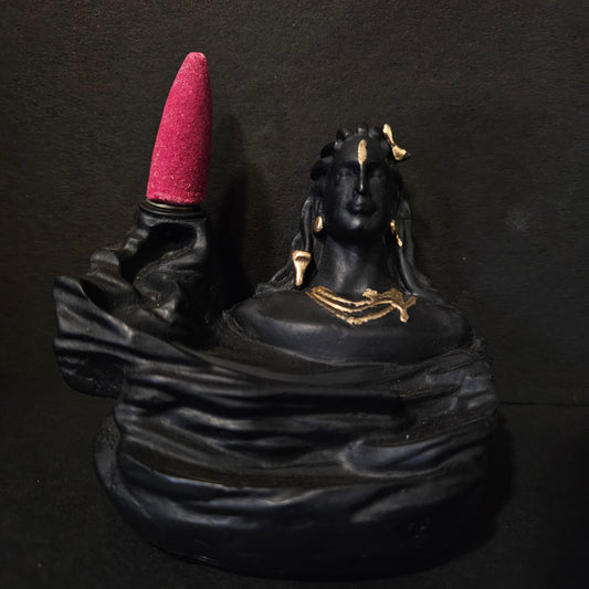 Sacred Backflow Incense Cones and Holder Smoke Fountain Shiva idol Spiritual Home Decor & Meditation Showpiece