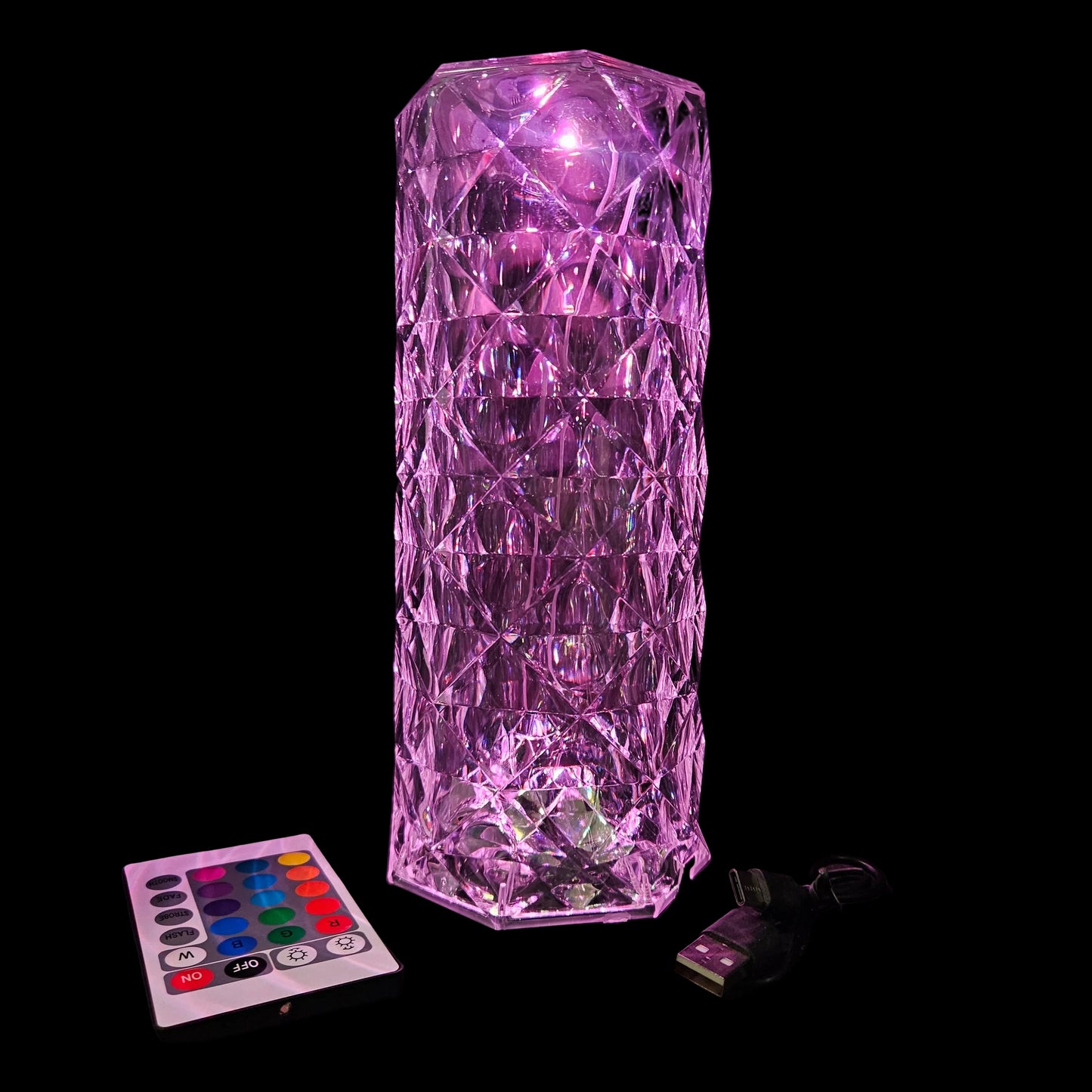 Star Master Rose Diamond Table Lamp USB Charging Touch Lamp