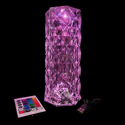 Star Master Rose Diamond Table Lamp USB Charging Touch Lamp