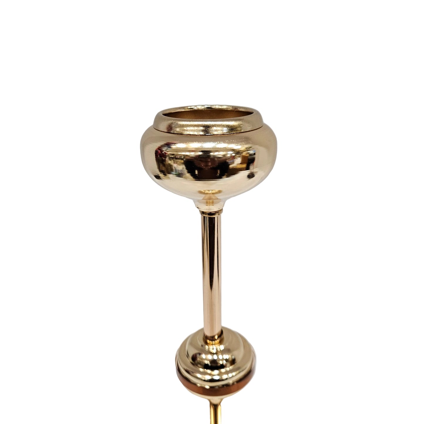 Metal candle holder 3pcs set elegant, antique European-inspired designs with amber glass hurricane cylinders