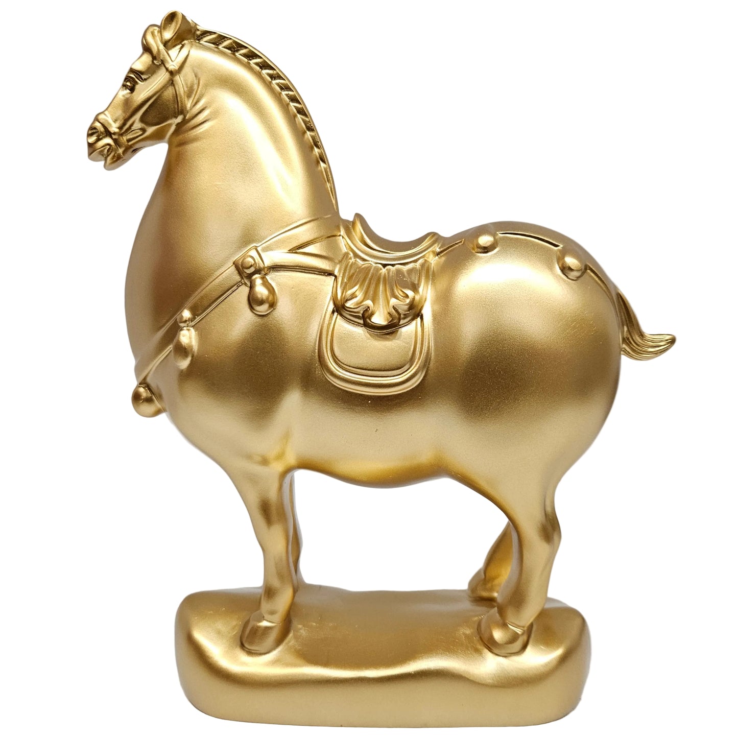 Gilded Horse ornament,Horse statue,Sculpter showpiece Figurine for home/Office