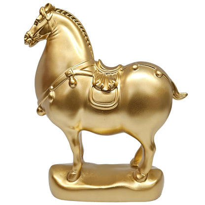 Gilded Horse ornament,Horse statue,Sculpter showpiece Figurine for home/Office