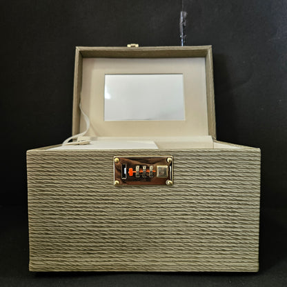 Jewellery Box For Women,Portable Travel Jewellery Organiser Box Small Jewellery Box Organiser For Ring,Earrings & Bracelet with number locking