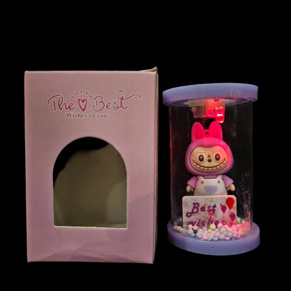 Labubu best wishes lighting in a glass capsule perfect for couple gifting