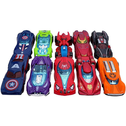 Avengers Metal Die Cast Character Car Push and Go Mini Cars for Kids Pack of 10