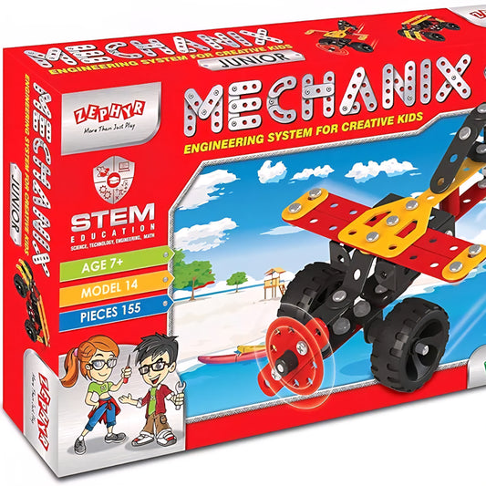 Mechanix Junior, STEM Education Toy, Building and Construction Set for Kids Age 7+ Years