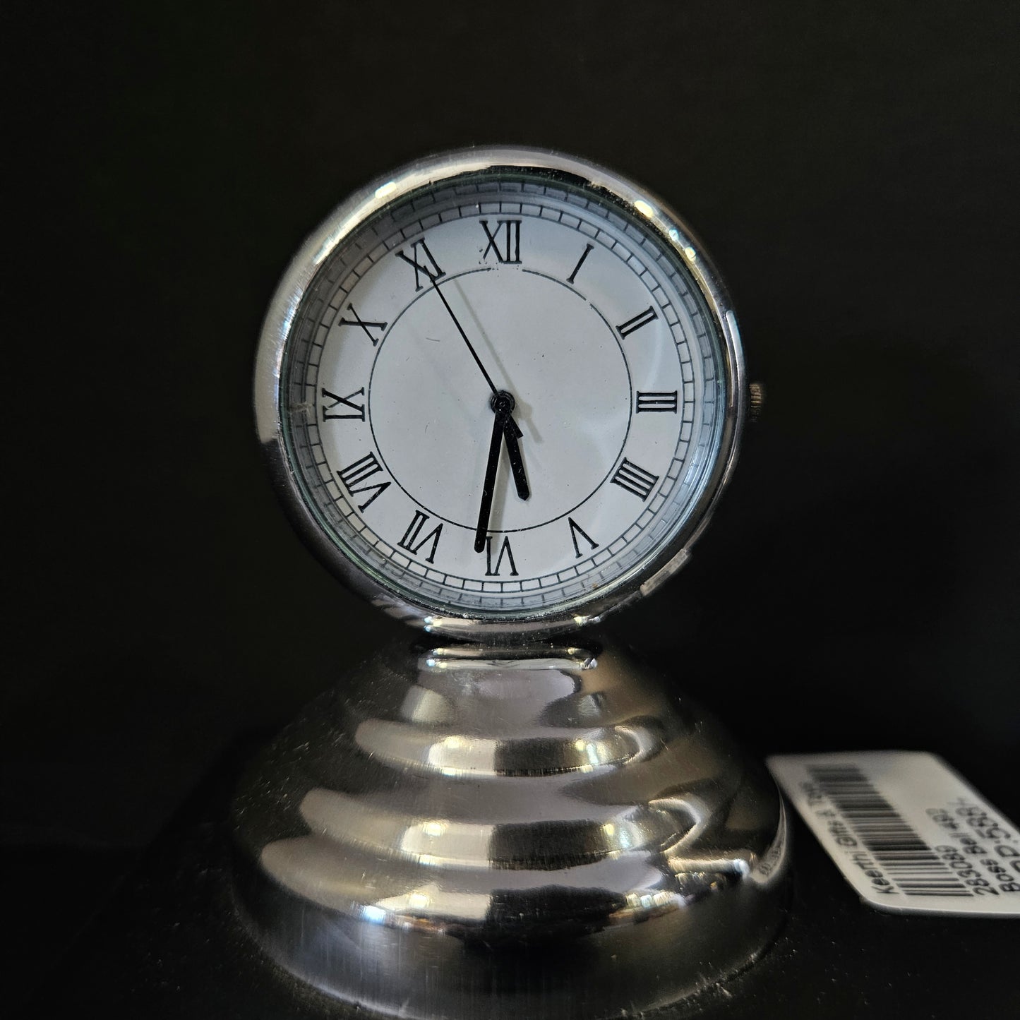 Metal Desk Stand Pen Holder Table Clock Office Decore Analog Clock Pen Holder