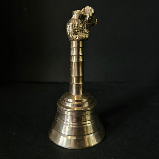 Divya Mantra Ghanti for Pooja Brass Hand Bell Mandir Nandi Ghanta Pital Metal Ganta Temple Ghar Decorative Items Home Decoration Vintage Decor Antique Decorations Handicraft Bells