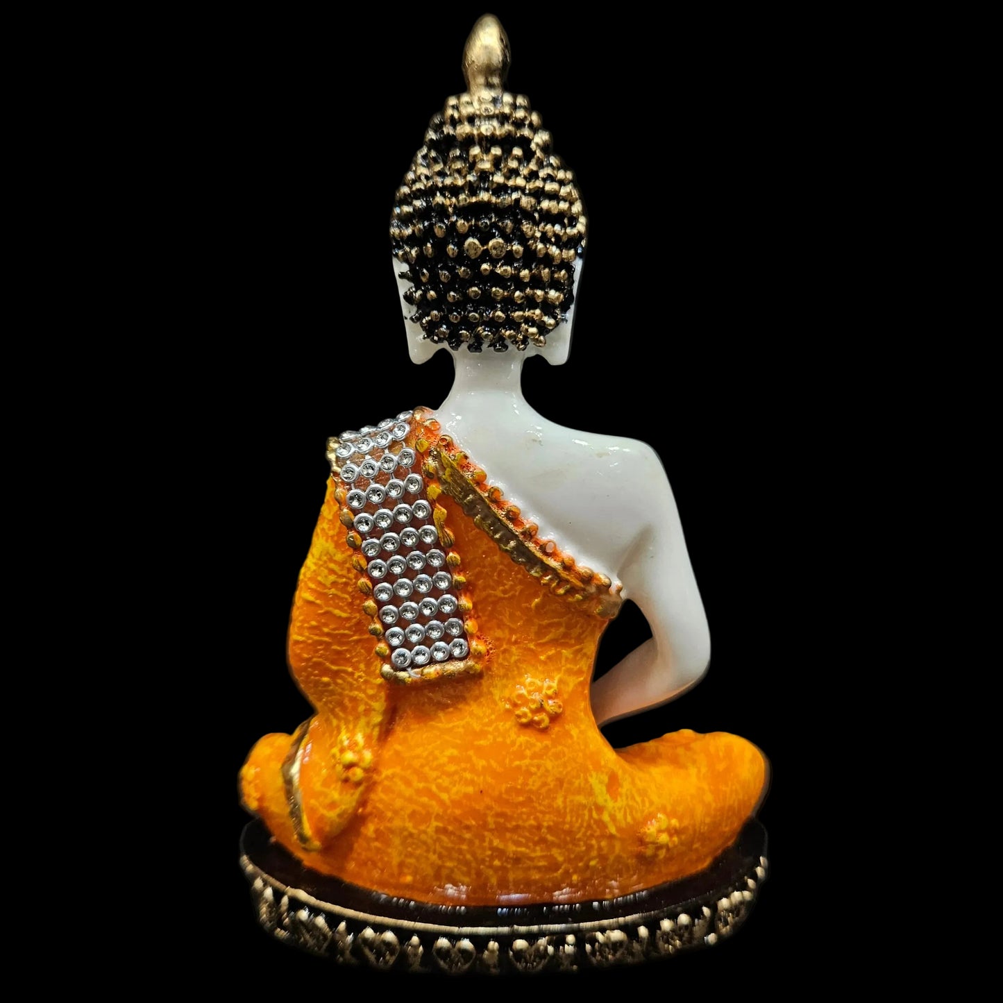 Meditating Buddha Polyresin Idol Showpiece - Perfect for Living Room, Bedroom and Office Space Home Decor Staircase Wall Decoration Ideal Gifting