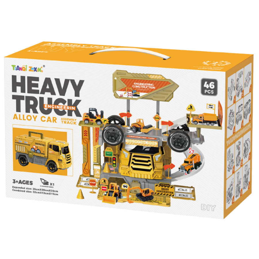 Heavy truck engineering Alloy track assemble with 46pcs construction kit set