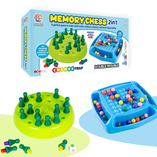 Ratna's Memory chess 2in1 a perfect game to train a kids Brain to enhance Memory & boost Logical ability