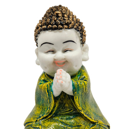Laughing Buddha Standing Decorative Showpiece for Gift Happyman Standing Marble Statue for Happiness and Goodluck