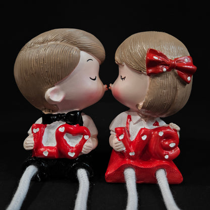 Cartoon Resin Outseam 2pieces set Hanging Feet Doll Home Wall Decoration