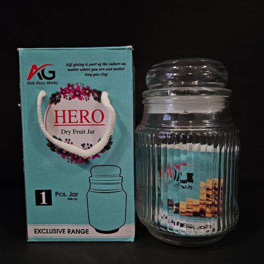 Alok glass works hero Dry Fruits Storage jar Exclusive range Storage jar for Return gifting purpose