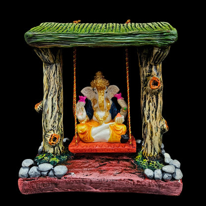 Lord Ganesha Idol Sculpture swinging Ganesha idol Gift Pooja Hindu god Statue Indian showpiece God of Indian Handicraft Home Decor Religious Statue
