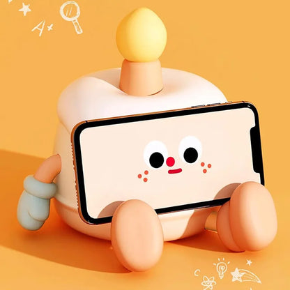 Birthday Cake Soft Silicone Touch Lamp Rechargeable LED Night Lamp for Kids Bedrooms Soft Silicone Touch Lamp with Warm Light .
