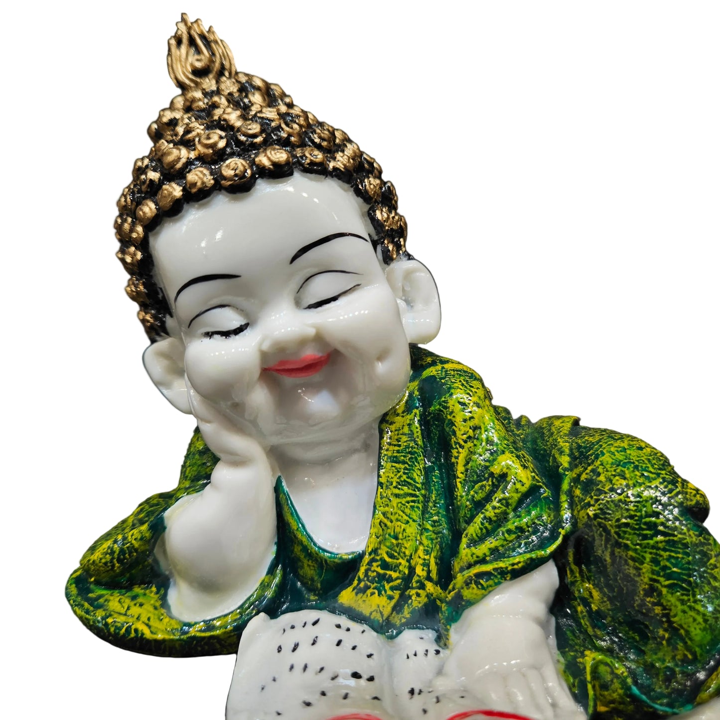 Polyresin Buddha Idol Decorative Showpiece Little Baby Monk Buddha, Showpiece for Home Decor Car Dashboard