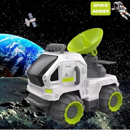 Space Vehicle Set Friction Powered Pretend Play Truck Toy for Kids Boys Space Project Satalite Vehicles Toddler Mini Chandrayan Vehicle Toy