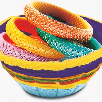 RATNA'S Weaving Art DIY Kit Crafting Stylish Basket Art & Craft Learning Toys for Kids Ages 6+