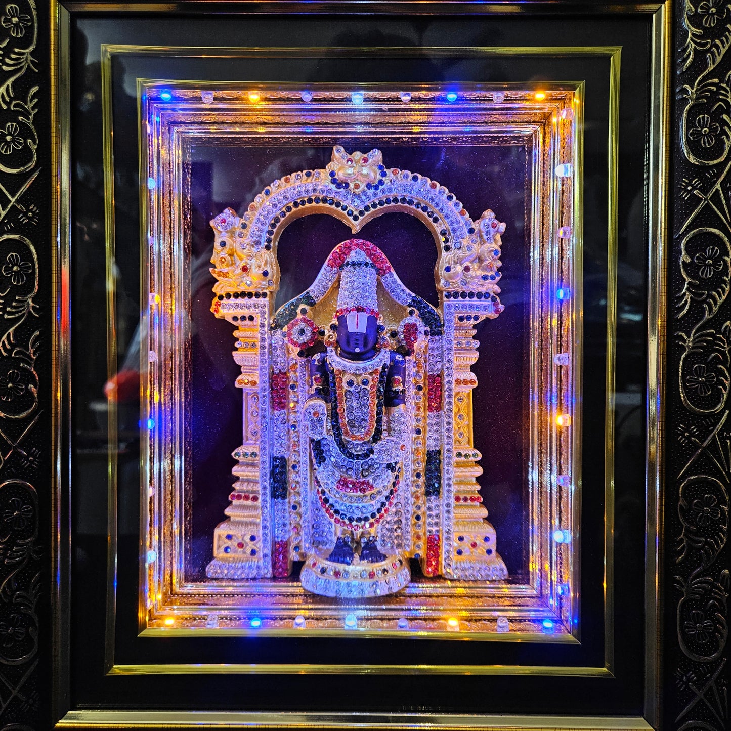 Tirupati Balaji decorated with attractive stones wall hanging perfect for Marriage gifting,house warming