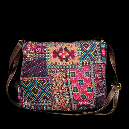 Women Sling Bag Multicolor Mandala Print | Stylish Crossbody Sling Bag, Handbag with Zipper | Lightweight Casual Shoulder Bag for Women & Girls | Trendy Mini Purse