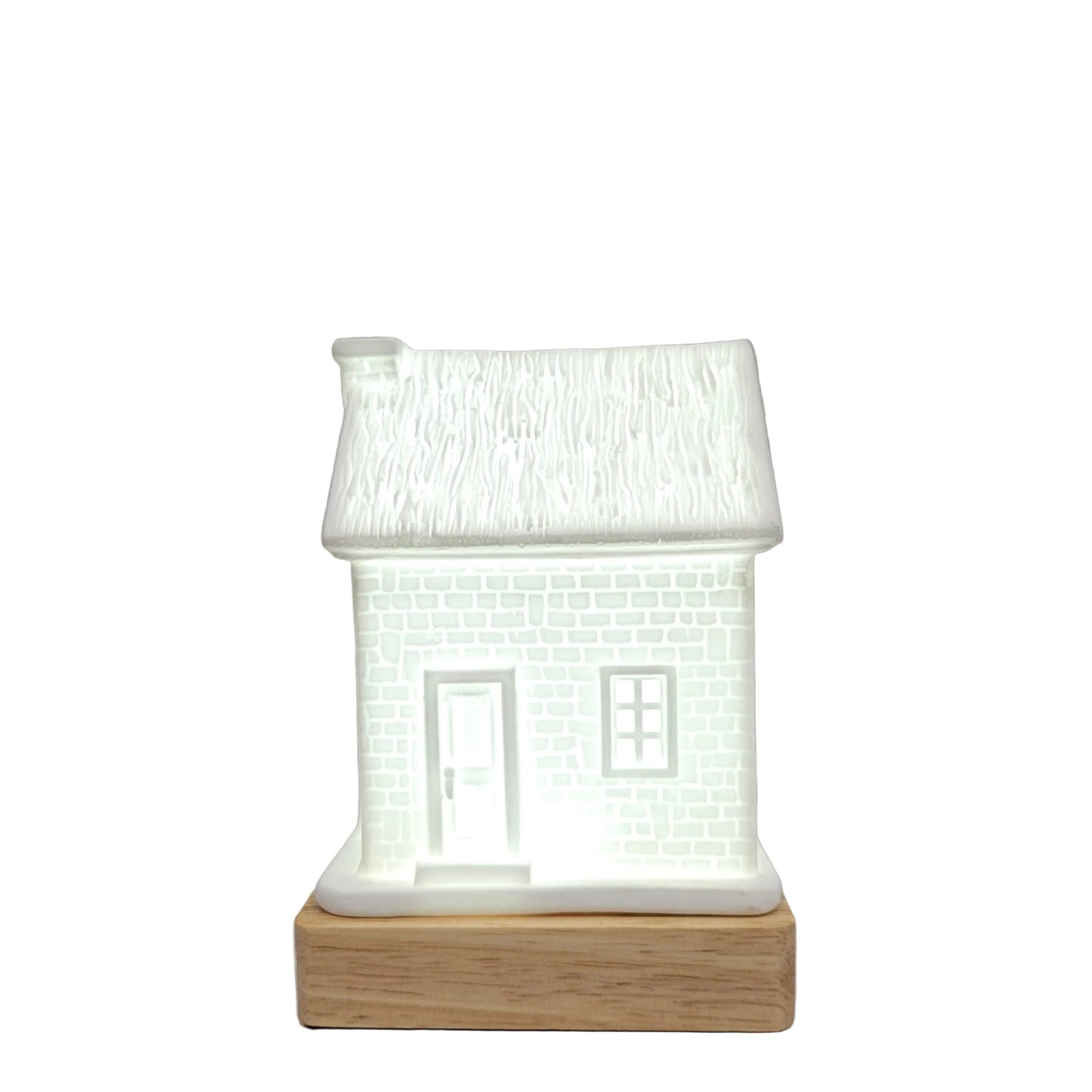 Touch sensor snow house with multi colour Lights Rechargeable Showpiece Figurine