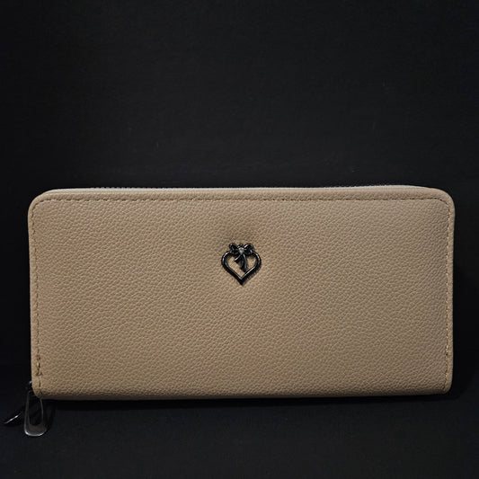 Leather Thin Slim Wallets for Women Wallet for Women with Double Zipper