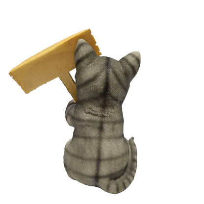 Outdoor Statue Decor Welcome Board Cat Garden Sculpture Lawn Kitten Figurine