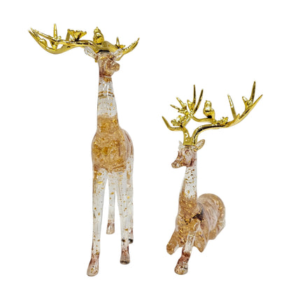 Couple Deer Statues Reindeer Figurines Ornament for Wedding Shelf Party|Home & Garden | Home Decor | Figurines