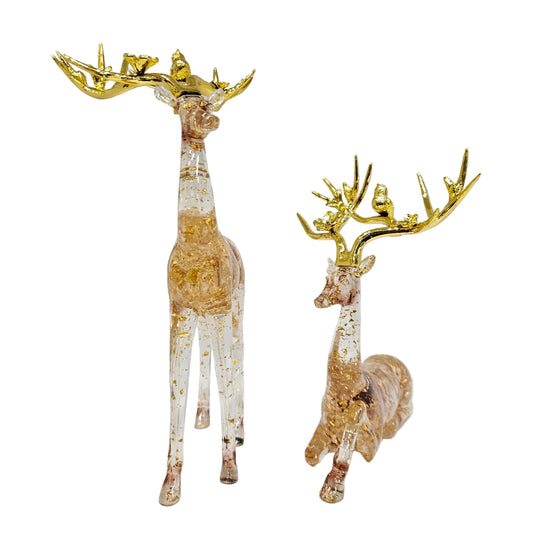 Couple Deer Statues Reindeer Figurines Ornament for Wedding Shelf Party|Home & Garden | Home Decor | Figurines