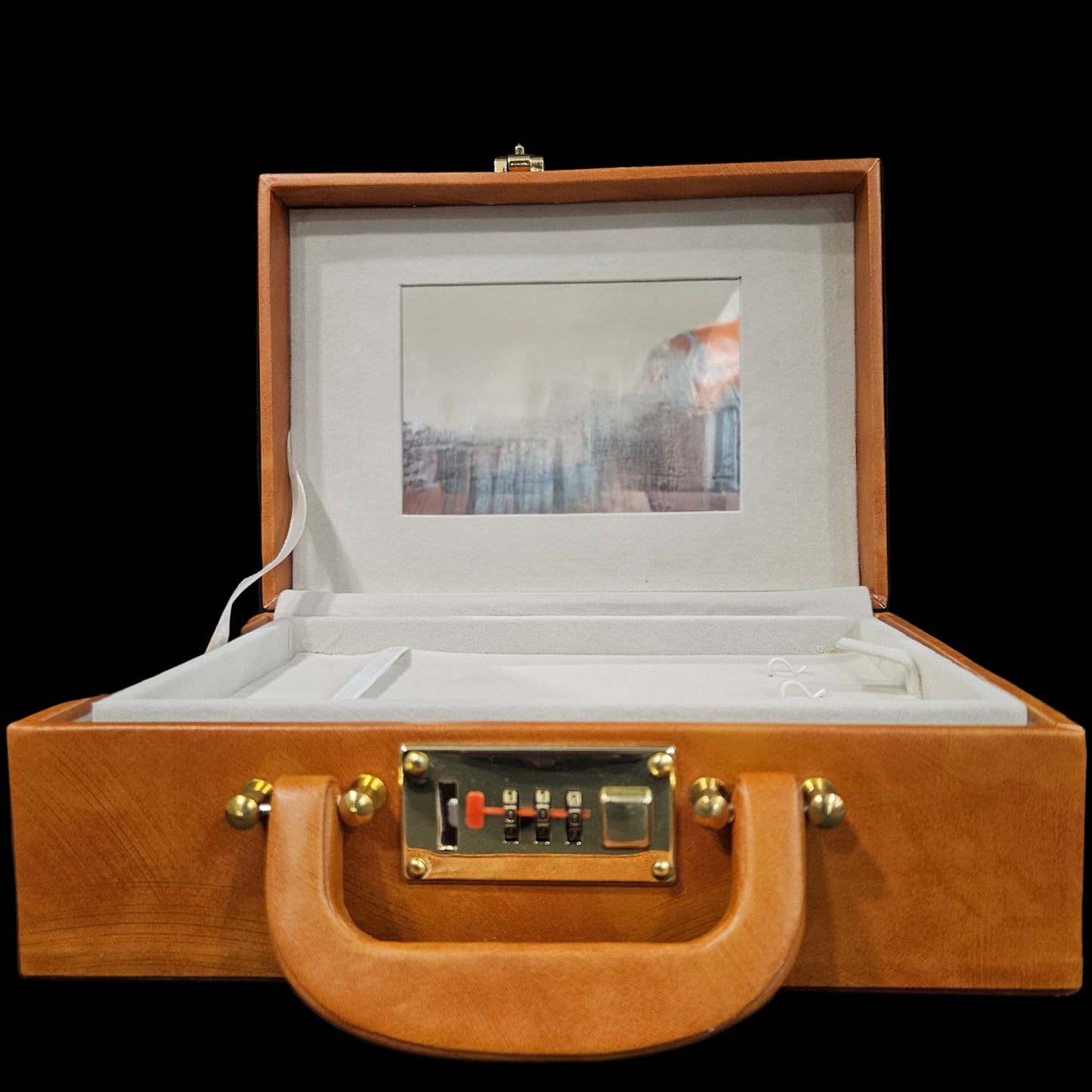 Jewellery Box For Women,Portable Travel Jewellery Organiser Box Small Jewellery Box Organiser For Ring,Earrings & Bracelet with number locking