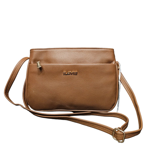 Tan Cetan Stiff Sling Bag with multiple compartments bag for women