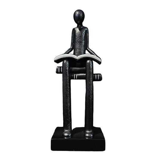 Reading Man Sculpture Showpiece Figurine