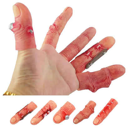 Halloween Bloody Fingers,Scary Body Parts Fingers Realistic Severed Finger Broken Finger for Haunted House The Halloween Party Decoration Halloween Horror