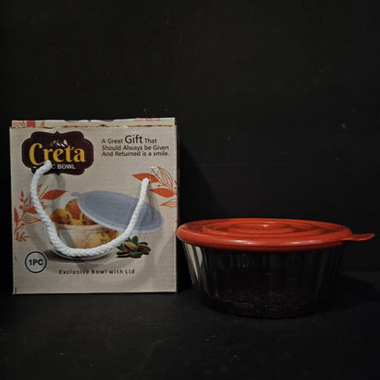 Creta glass bowl with lid perfect for Return gifting