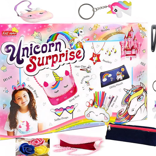 Unicorn Toys Art & Craft Kit for Kids Girls / Best Birthday Gift for Girls / Hobby Craft Kit,Paper;Fabric;Metal