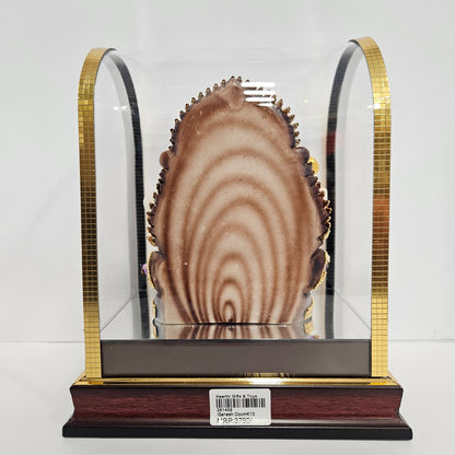 Ganesh ji Idol Home decor Idol for Gifting in transparent cabin Box Ganesha Idol in stones designer