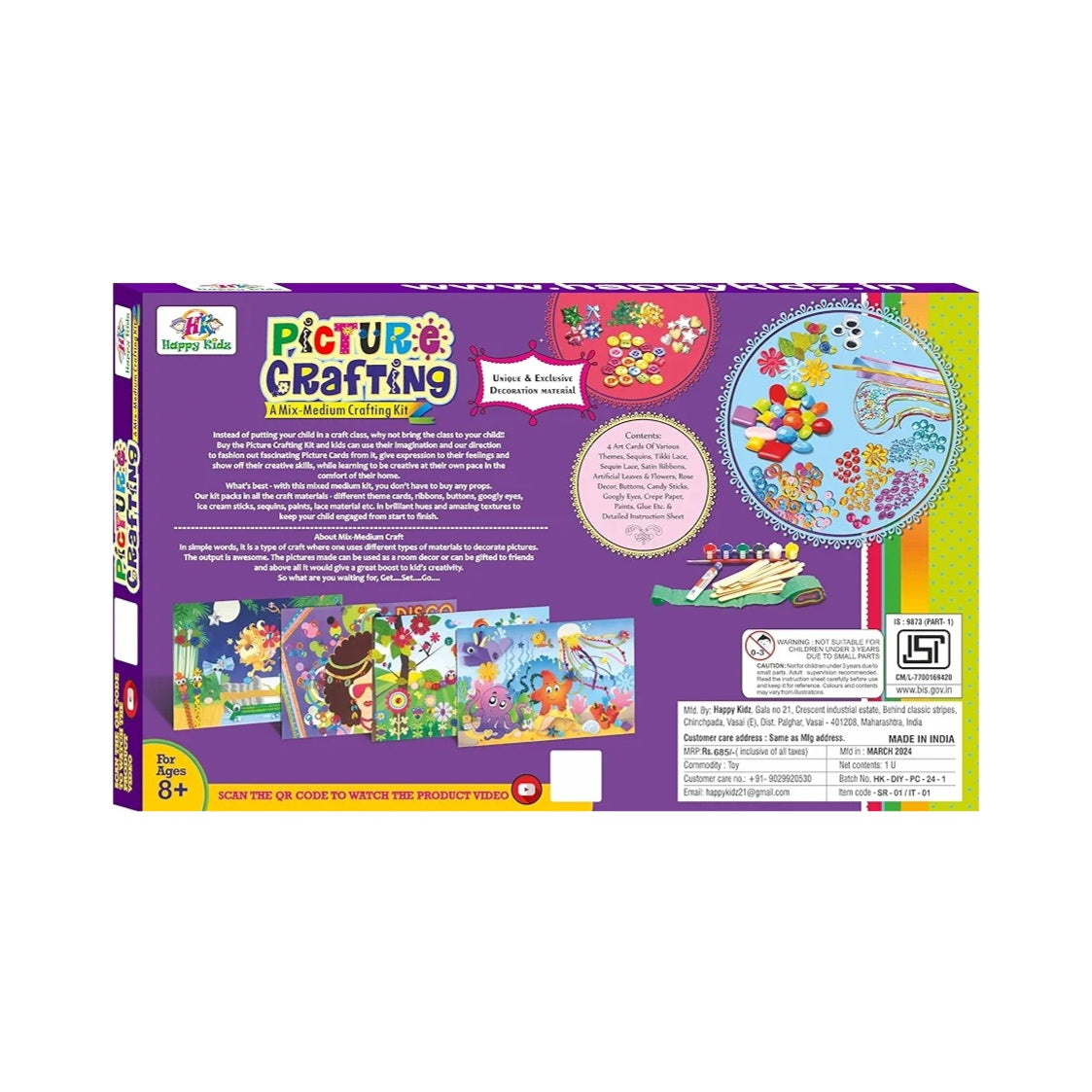 Art Craft Toys Picture Crafting A Mix- Medium Crafting Kit