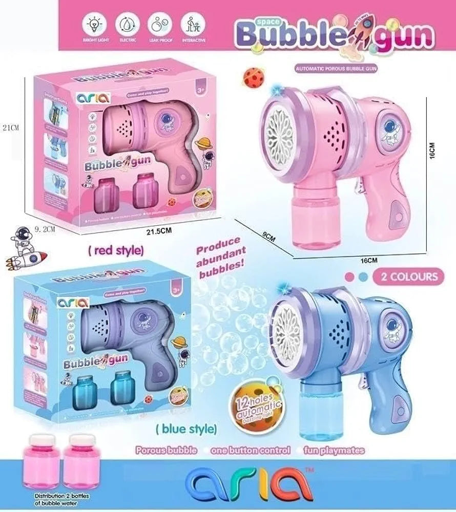Space Bubble Gun Machine for Kids Toddlers | 5000+ Bubbles Per Minute | Leak-Proof, Automatic Space Bubble Blower with Led Light (Space Bubble Gun)(Purple)