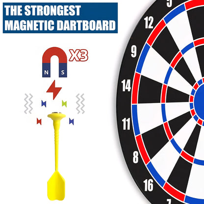 Magnetic Dart Board with Darts for Adult Indoor and Outdoor Game for Kids with 6 Darts