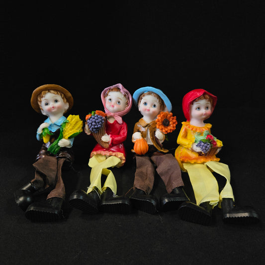 Set of 4 Kids Love couple Statue - Handicraft Decorative Home Interior & Table Decor Figurine / Marriage Wedding Anniversary Antique Gift item Decorative Showpiece