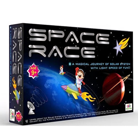 Educational Board Game Space Race for 8+ Kids: A Magical Journey of Solar System with Light Speed of Fun