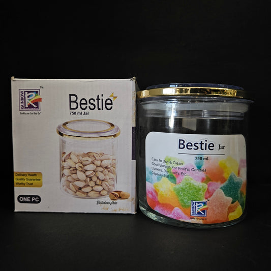 Rainbow glassware Bestie 750ml storage jar with quality you can rely on for multi purpose usage storage jar